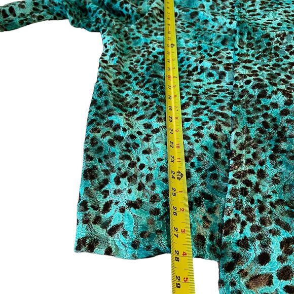 George Simonton Says Animal Print Spotted Lace Cardigan Womens Sz. 1X Leopard - Picture 10 of 10